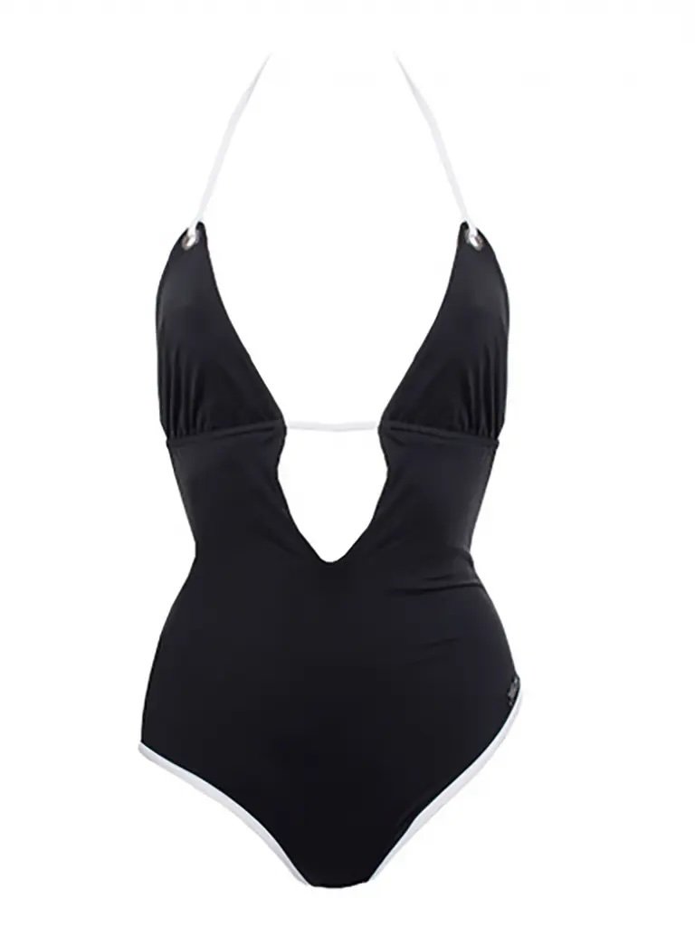 Brand-New Karl Lagerfeld One- Piece Plunge Swimwear
